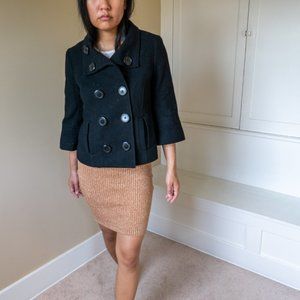 Guess 3/4 Sleeve Wool Peacoat